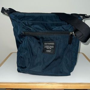 Marimekko Nylon Shoulder Bag Navy